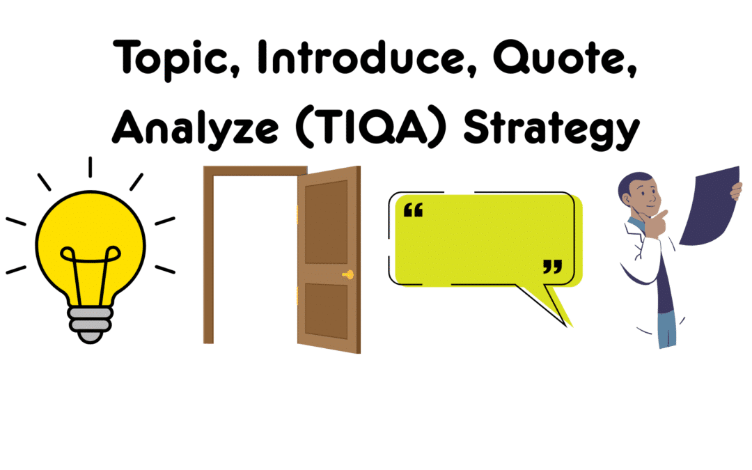 Topic, Introduce, Quote, Analyze (TIQA) Strategy