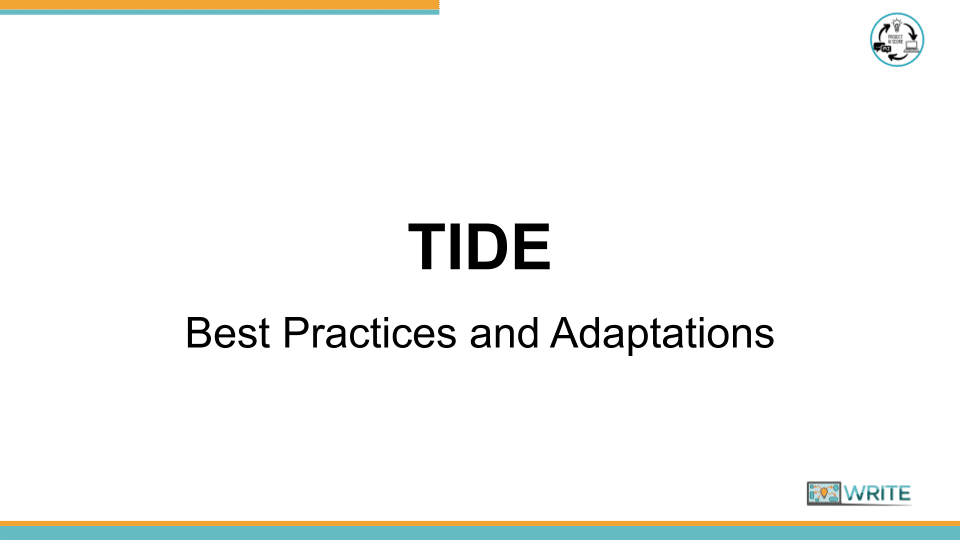 TIDE Best practice presentation