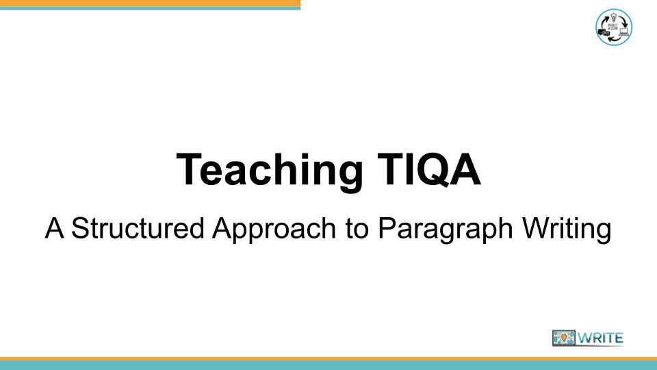 Teaching TIQA Presentation slideshow cover